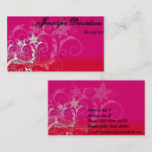 Elegante rote Visitenkarte (Vorne/Hinten)