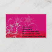 Elegante rote Visitenkarte (Rückseite)