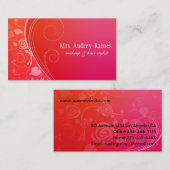 Elegante rote Visitenkarten Visitenkarte (Vorne/Hinten)