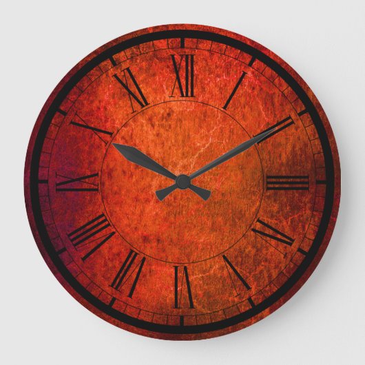 Elegante rote Wanduhr aus Samt (Vorderseite)