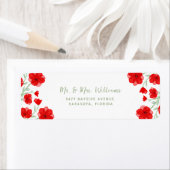 Elegante Rote Wasserfarbe Poppy Blumengrün (Insitu)