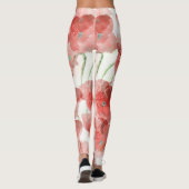 Elegante Rote Wasserfarben - Bilder Leggings (Rückseite)