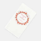 Elegante Rote Wasserfarben - Hochzeiten Serviette (Ecke)