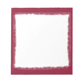 Elegante rote Wasserfarbengrenze Notizblock