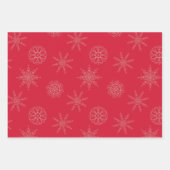 Elegante Rote Weihnachtsbäume Geschenkpapier Set (Vorderseite 2)