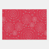 Elegante Rote Weihnachtsbäume Geschenkpapier Set (Vorderseite)