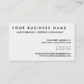 Elegante rote Weihnachtsschneeflocke-Retro Muster Visitenkarte (Rückseite)