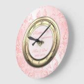 Elegante Rote Wirbel 50. Hochzeitstag Große Wanduhr (Winkel)