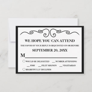 Elegante "Roter Ballon"-RSVP-Version 1 RSVP Karte