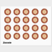 Elegante Round-Herbstlaubs bevorzugen Sticker (Blatt)