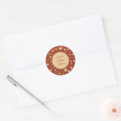 Elegante Round-Herbstlaubs bevorzugen Sticker (Umschlag)