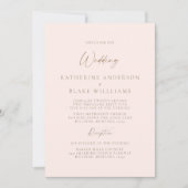 Elegante Roush Formal Church Einladung zur Hochzei (Vorderseite)