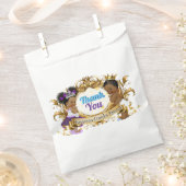 Elegante Royal African Gender Reveal Lila & Blue Geschenktütchen (Ausgeschnitten)