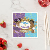 Elegante Royal African Gender Reveal Lila & Blue Serviette (Beispiel)