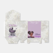 Elegante Royal African Princess Lila Baby Shower Geschenkschachtel (Ungefaltet)