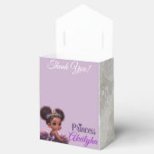 Elegante Royal African Princess Lila Baby Shower Geschenkschachtel (Geöffnet)