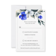 Elegante Royal Blue and White Floral UAWG