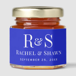 Elegante Royal Blue Chic Moderne Monogram Wedding