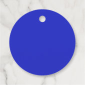 Elegante Royal Blue Chic Moderne Monogram Wedding Geschenkanhänger (Rückseite)