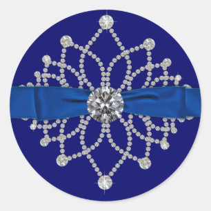 Elegante Royal Blue Diamant Aufkleber