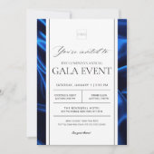 Elegante Royal Blue Gala Fundraising-Veranstaltung Einladung (Vorderseite)