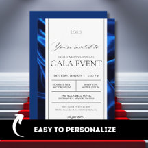 Elegante Royal Blue Gala Fundraising-Veranstaltung