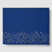 Elegante Royal Blue Gold Kontur Quinceanera Gästebuch (Rückseite)