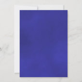Elegante Royal Blue oder Cobalt Rose Formal Weddin Einladung (Rückseite)