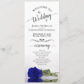 Elegante Royal Blue oder Cobalt Rose Romantische H Programm (Vorderseite)