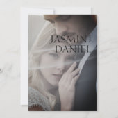 Elegante Royal Blue Opulence Minimal Foto Hochzeit Save The Date (Rückseite)