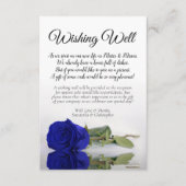 Elegante Royal Blue Rose Hochzeit wünscht gutes Ge Begleitkarte (Vorderseite)
