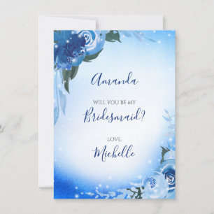 Elegante Royal Blue Watercolor Einladung