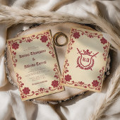 Elegante Royal Fantasy Mittelalterliche Hochzeit Einladung