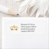 Elegante Royal Gold Crown Rücksendeadressen-Aufkle (Insitu)