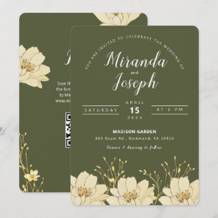 Elegante Royal Green Wedding Einladung