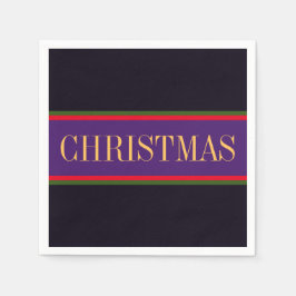 Elegante Royal Lila Black CHRISTMAS Serviette