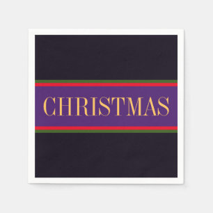 Elegante Royal Lila Black CHRISTMAS Serviette