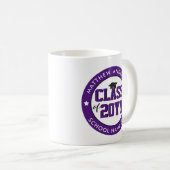 Elegante Royal Lila Class 2023 Abschluss Kaffeetasse (VorderseiteRechts)