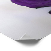 Elegante Royal Lila Rose 20 Tafelübersicht Poster (Ecke)