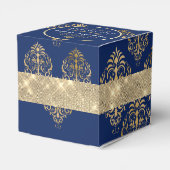 Elegante Royal Prince Baby Dusche Herzanzeige Geschenkschachtel (Rückseite)