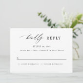 Elegante RSVP - Austin Karte (Stehend Vorderseite)