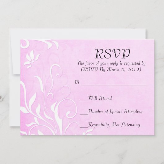 Elegante RSVP Karte (Vorderseite)