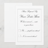 Elegante RSVP-Karte (Vorne/Hinten)