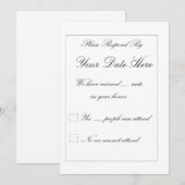 Elegante RSVP-Karte (Vorne/Hinten)