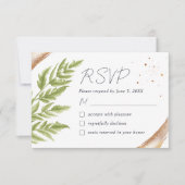 Elegante RSVP-Karte für moderne Grünanlagen und Ho RSVP Karte (Vorderseite)