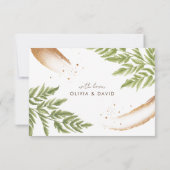 Elegante RSVP-Karte für moderne Grünanlagen und Ho RSVP Karte (Rückseite)