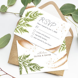 Elegante RSVP-Karte für moderne Grünanlagen und Ho RSVP Karte