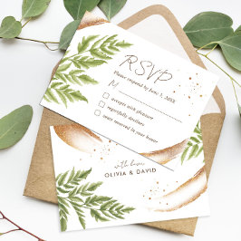 Elegante RSVP-Karte für moderne Grünanlagen und Ho RSVP Karte