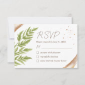 Elegante RSVP-Karte für moderne Grünanlagen und Ho RSVP Karte (Vorderseite)
