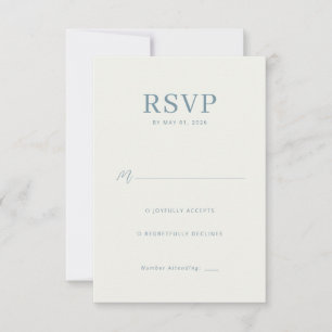 Elegante RSVP-Karte in Creme RSVP Karte